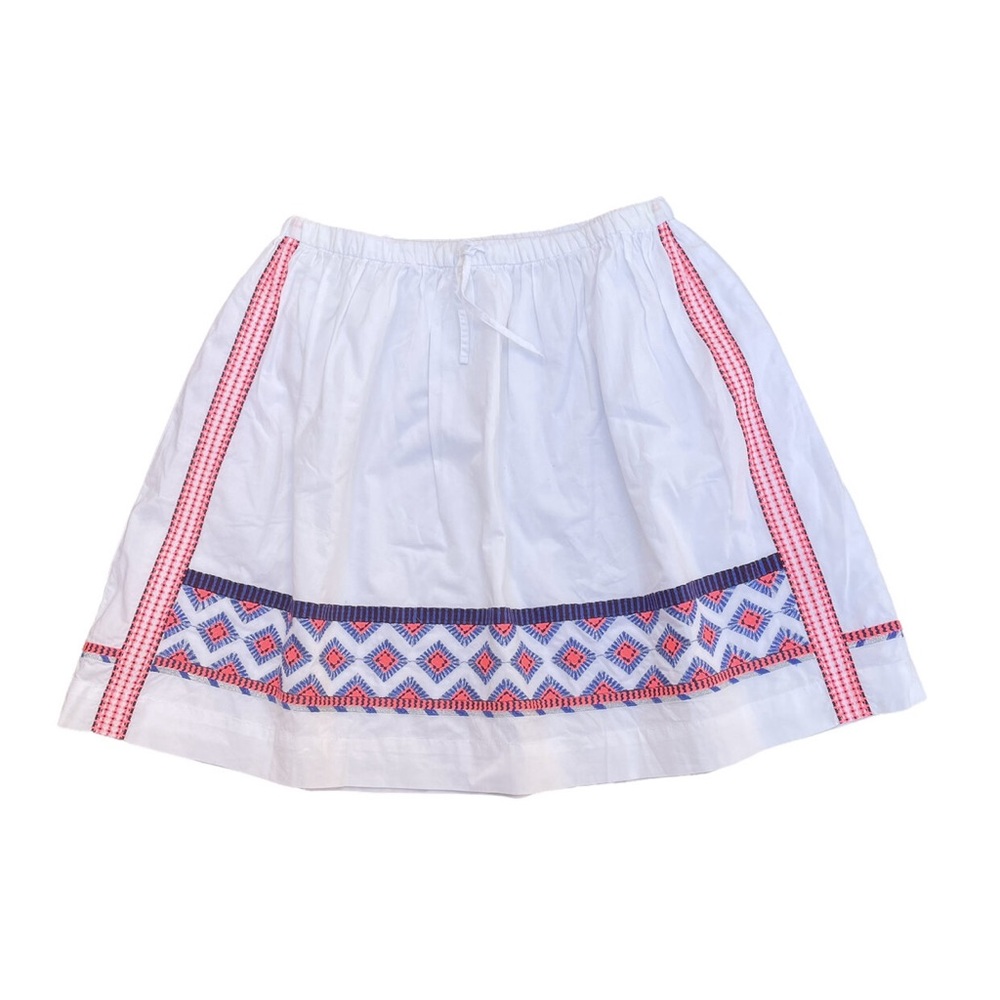 NWT Girls Crewcuts Embroidered Geometric Design Lined Skirt, size 10